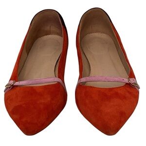 J. Crew Orange and Pink Flats
